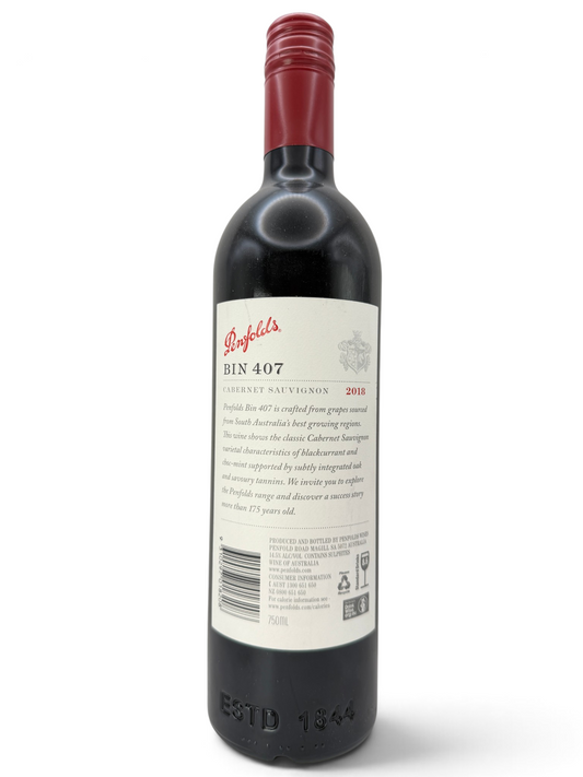 2018 Penfolds Bin 407 Cabernet Sauvignon, South Australia