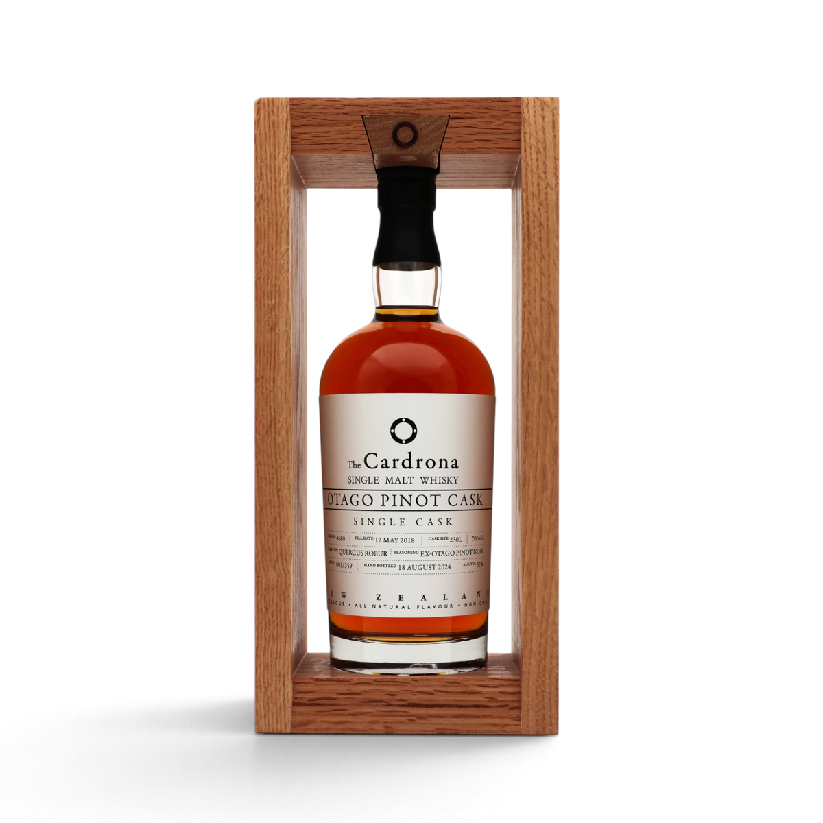 The Cardrona Distillery Otago Pinot Cask Single Malt New Zealand Whisky, 52% ABV