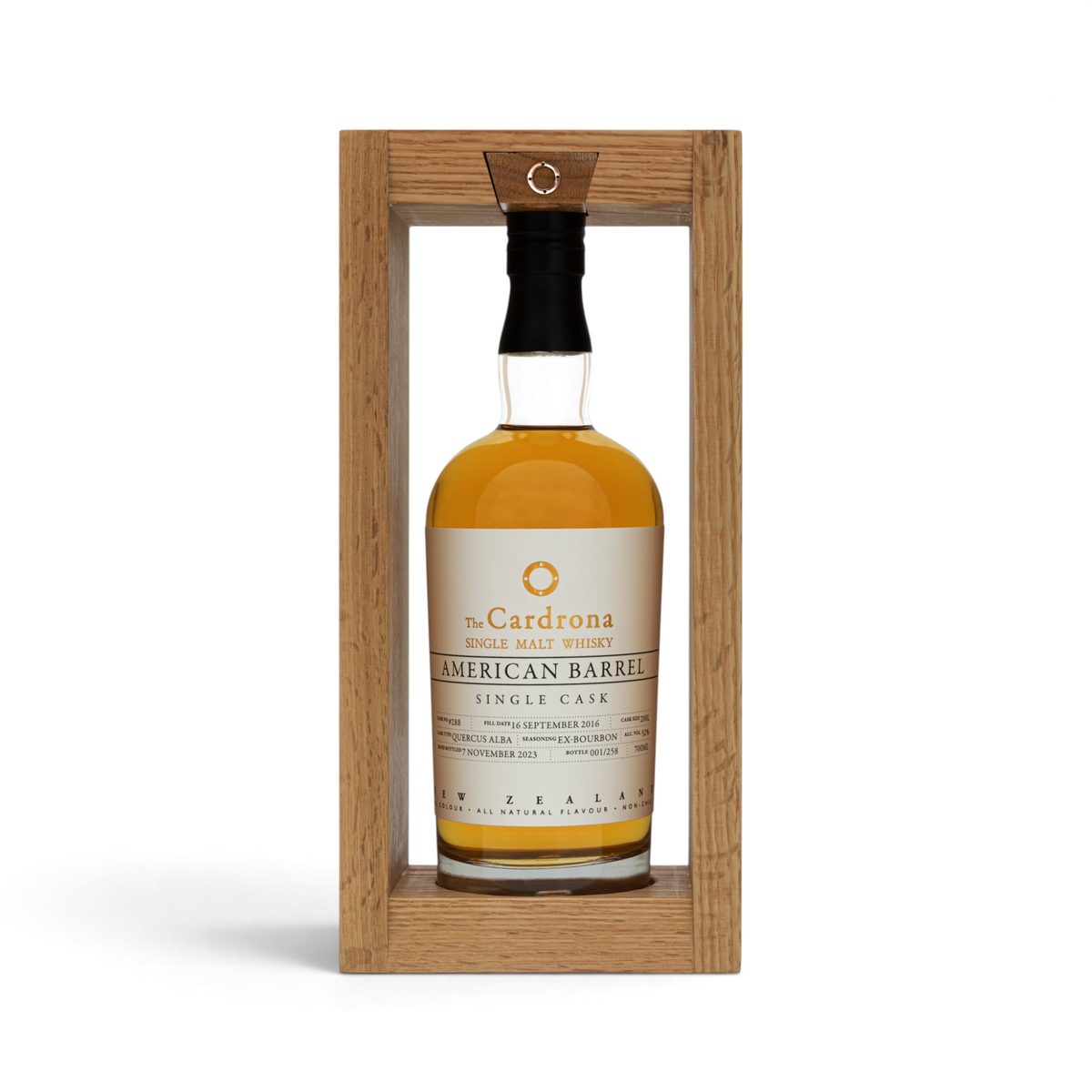 The Cardrona Distillery American Barrel Ex-Bourbon Single Malt New Zealand Whisky, 52% ABV