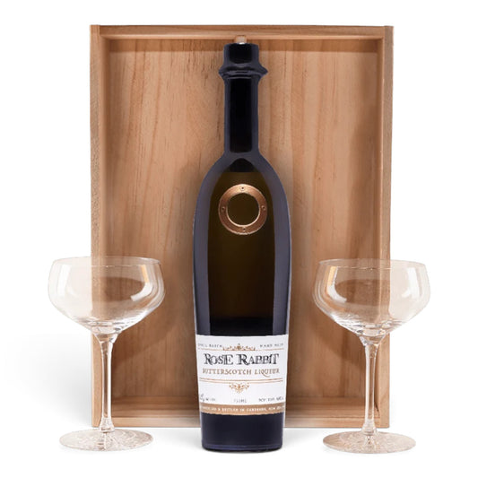 The Cardrona Distillery Rose Rabbit Butterscotch & Glass Set, 750ml