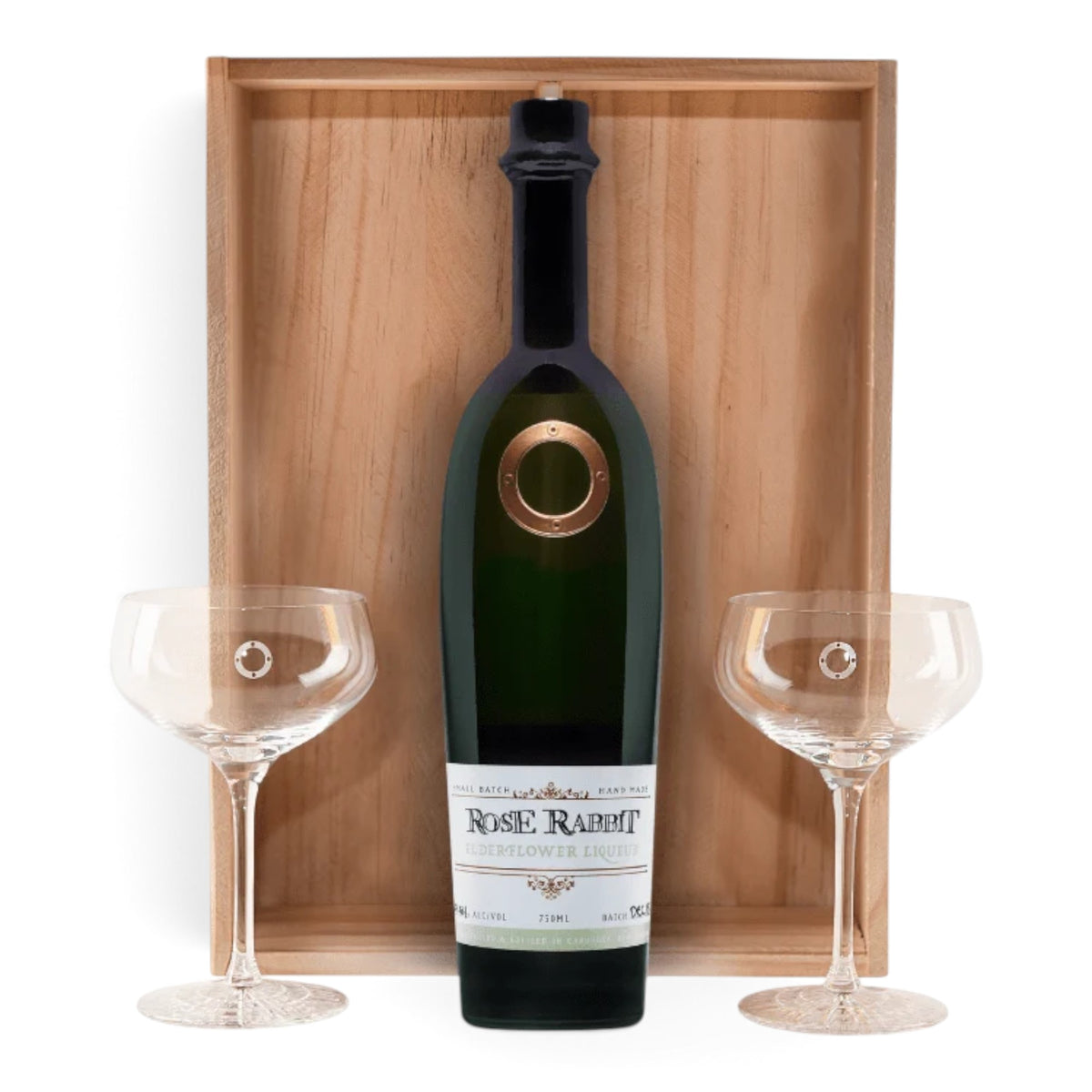 The Cardrona Distillery Rose Rabbit Elderflower & Glass Set, 750ml