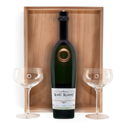 The Cardrona Distillery Rose Rabbit Elderflower & Glass Set, 750ml