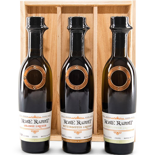 The Cardrona Distillery Rose Rabbit Liqueur Trio, 3 x 250ml