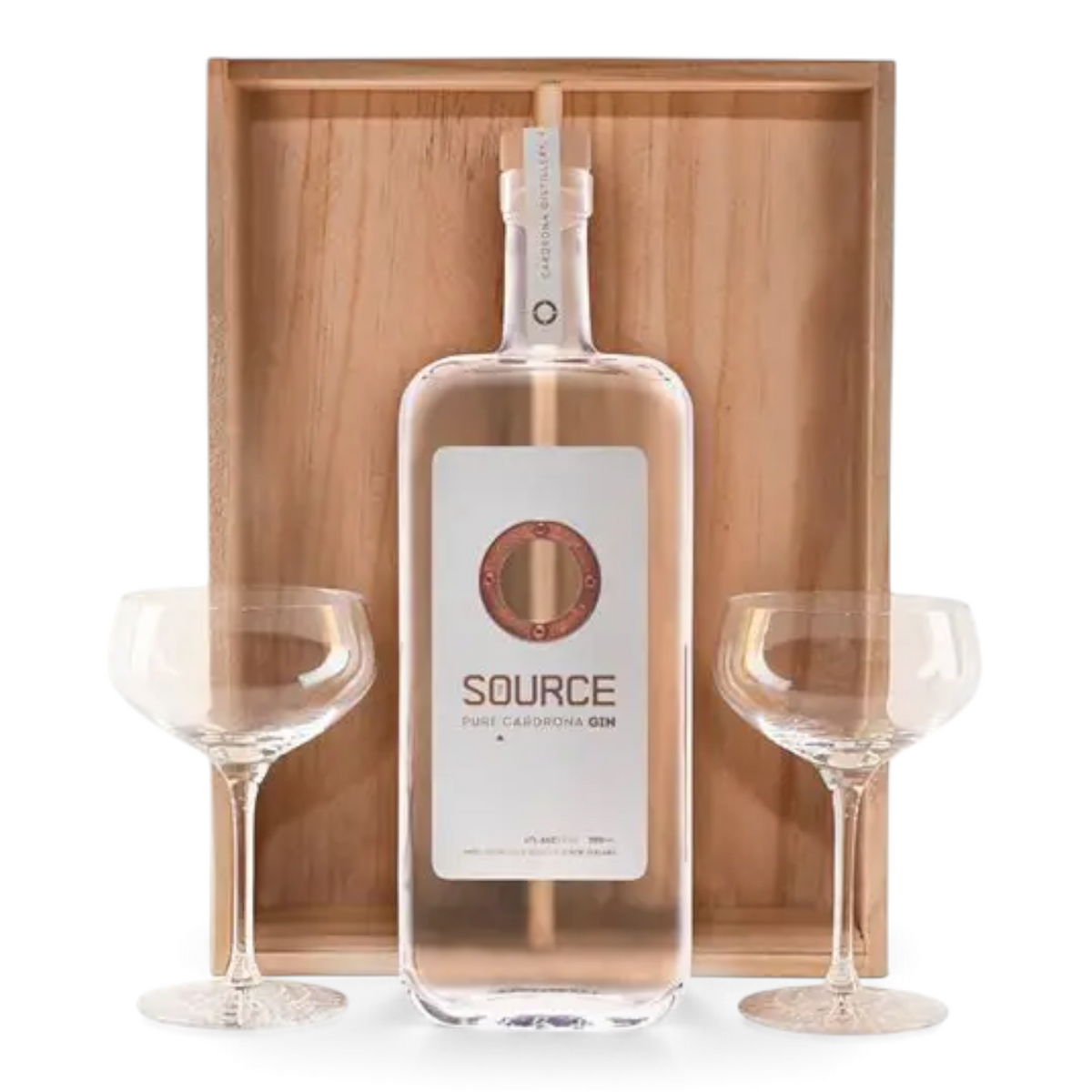 The Cardrona Distillery The Source & Martini Glass Set, 750ml